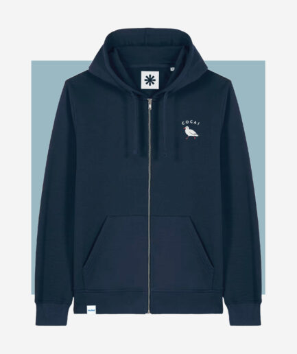 Felpa con zip Cocai - Blu navy